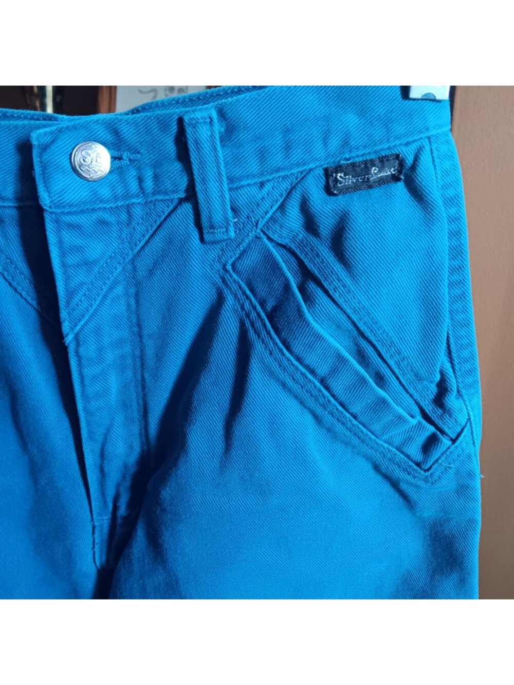 Womens Vintage 9/10x36 Wrangler Blue Silver Lake Cowgirl Ranch Wife Jeans USA